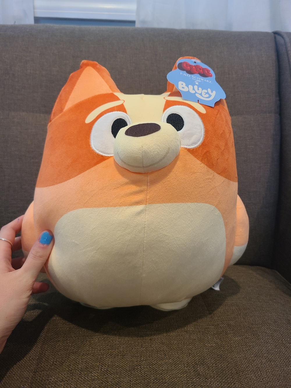 FAO Schwarz 10" Bingo Blob Plush featuring Bingo from Bluey - New